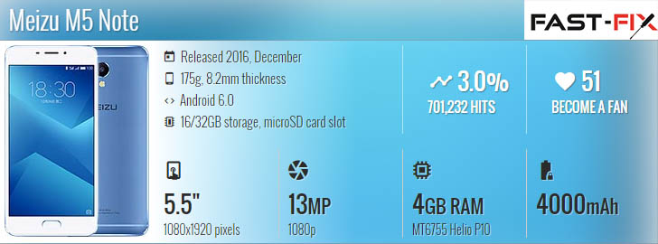 Ремонт Meizu M5 NOTE