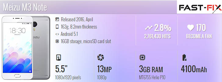 Ремонт Meizu M3 NOTE
