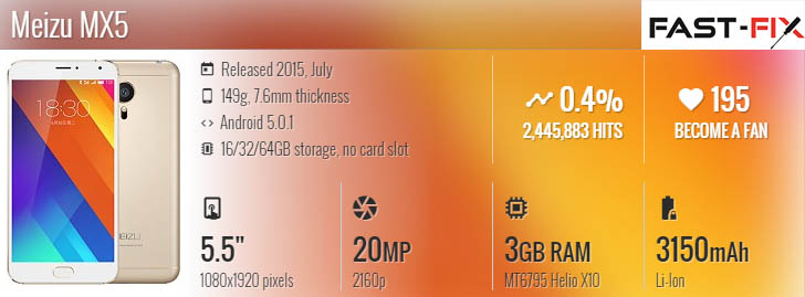 Ремонт Meizu MX5