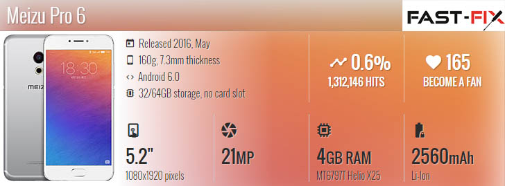 Ремонт Meizu Pro 6