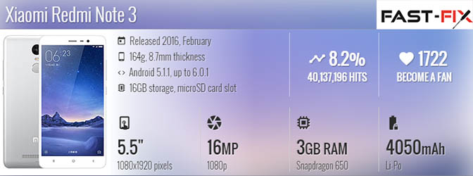 Ремонт Redmi Note 3